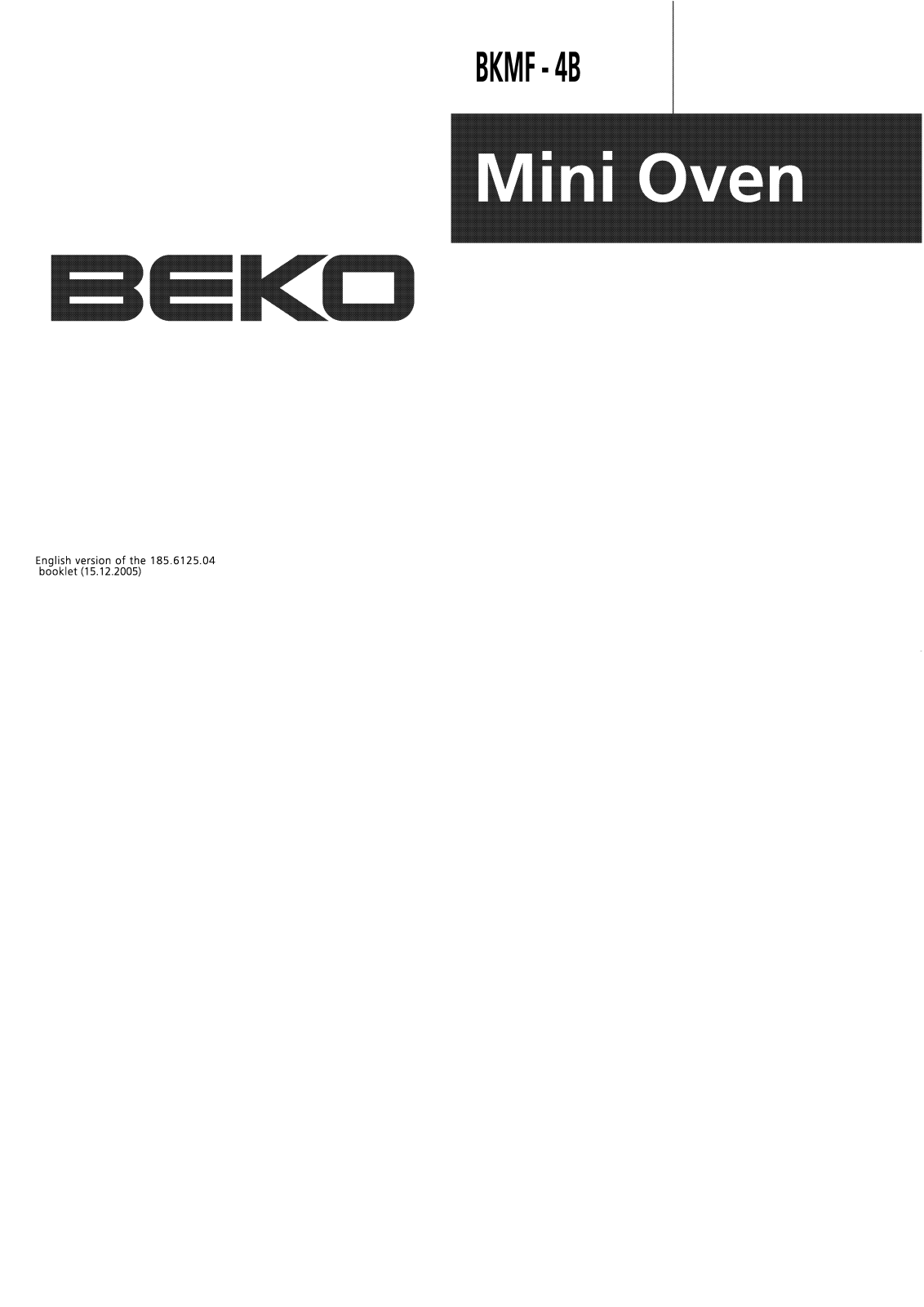 Beko BKMF-4B User Manual