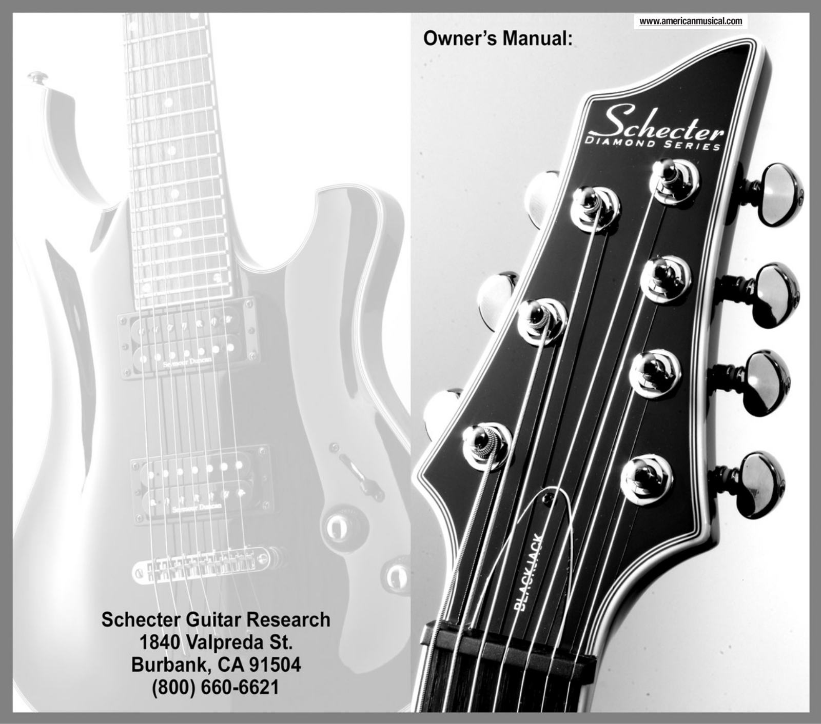 Schecter C-1, V-1, C-6 Deluxe, C-7 User Manual