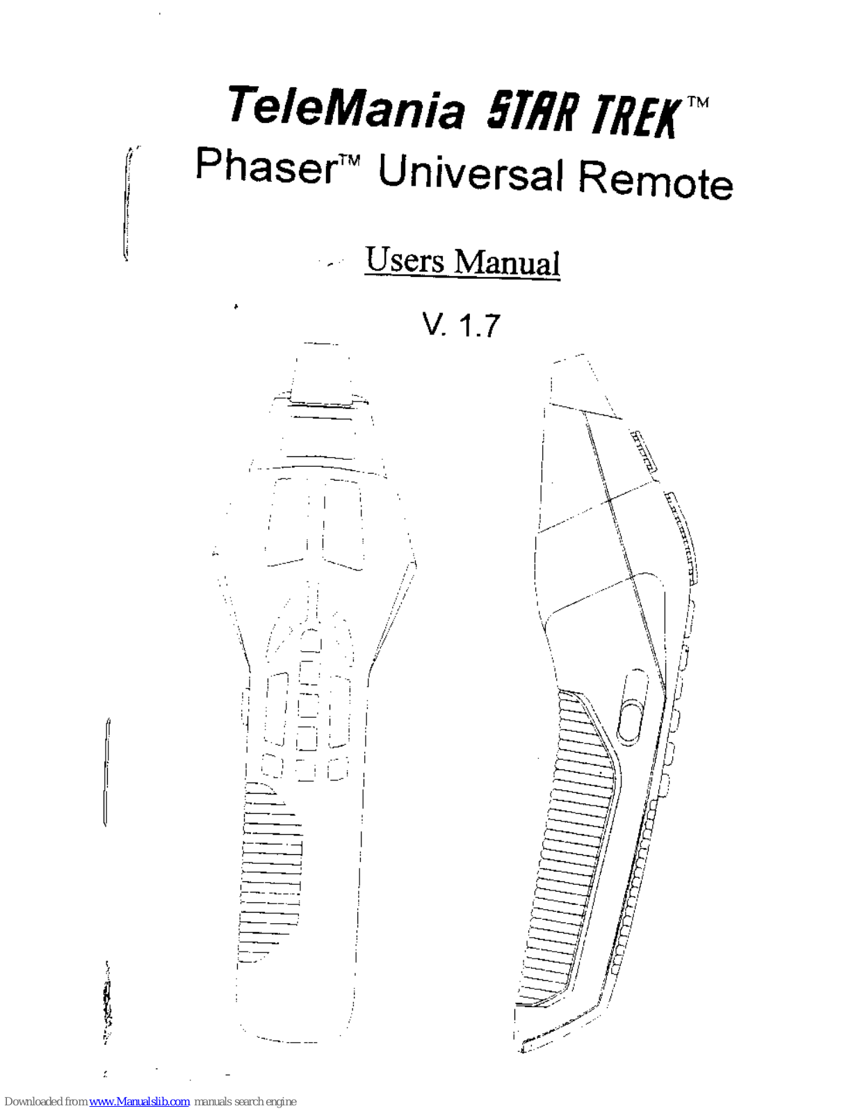 TeleMania STAR TREK Phaser User Manual