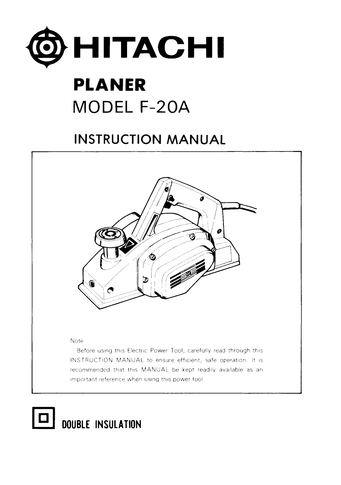 Hitachi F20A User Manual