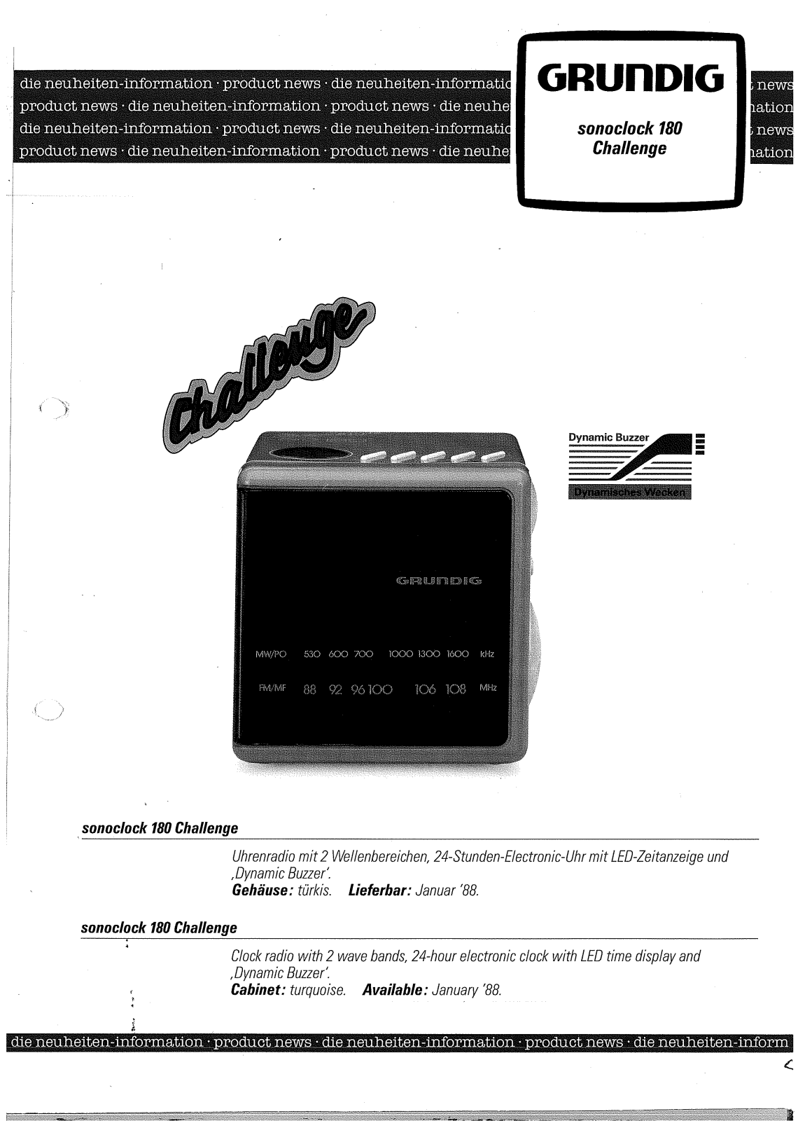 Grundig Sonoclock-180 Service Manual