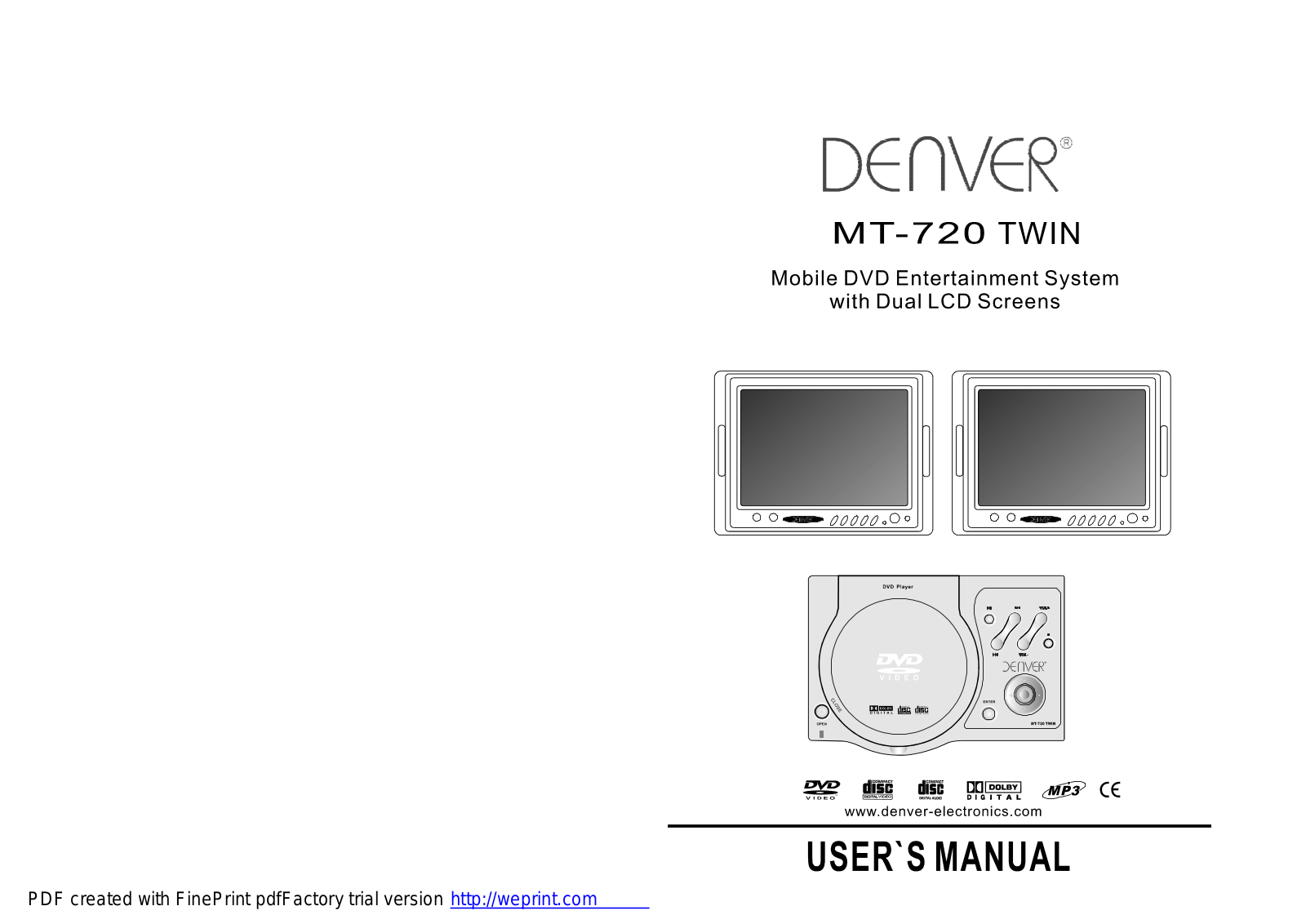 Denver MT-720TWIN User Manual