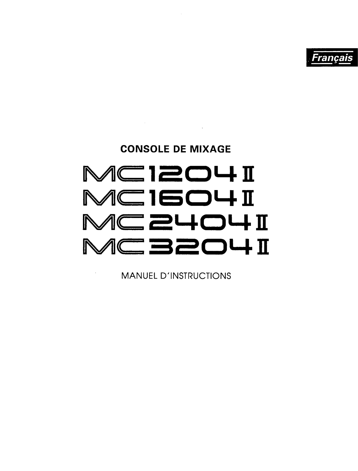 Yamaha MC1204II, MC1604II, MC2404II, MC3204II User Guide