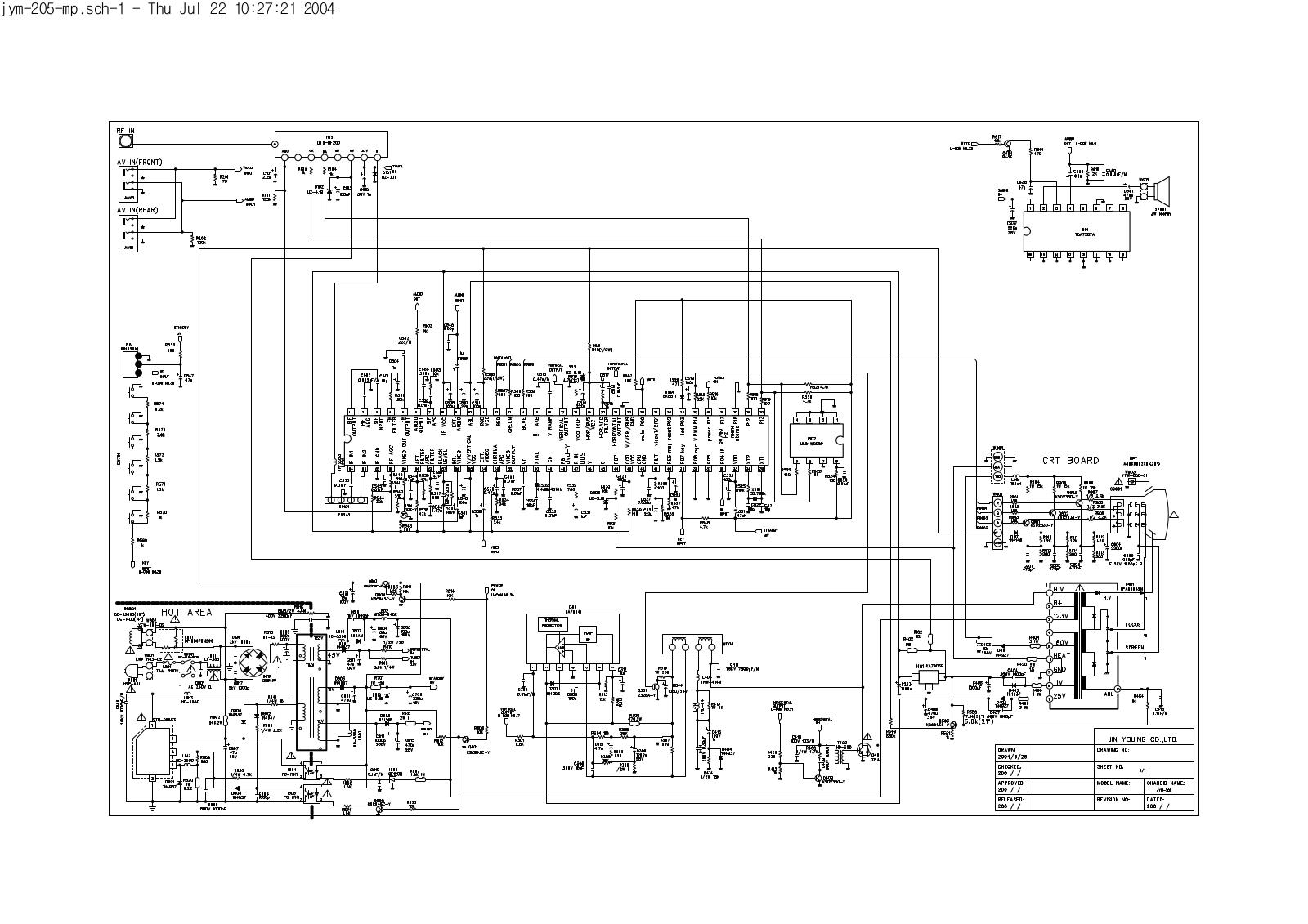 Crown Mustang CR-2002RD V3 Schematic