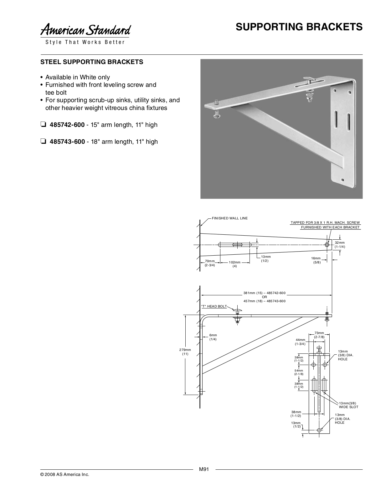 American Standard 485742-600, 485743-600 User Manual