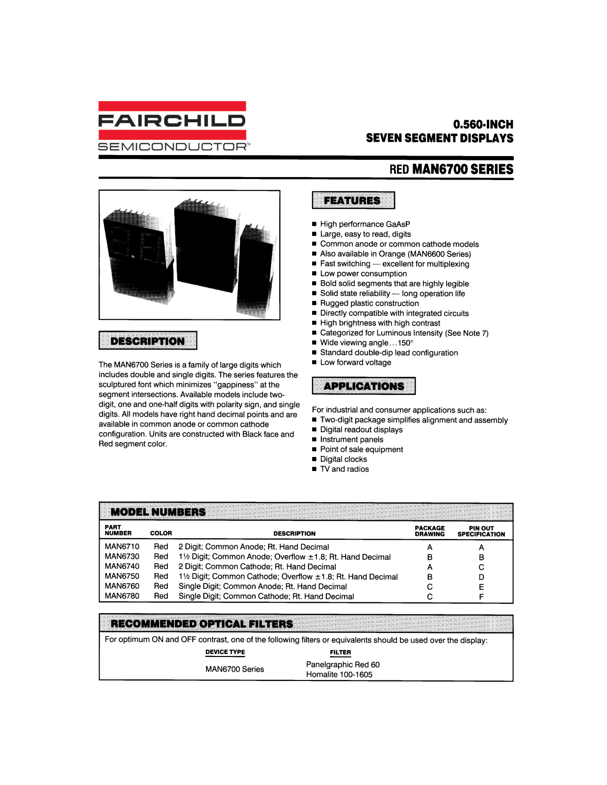 Fairchild Semiconductor MAN6710, MAN6760, MAN6750, MAN6740, MAN6730 Datasheet