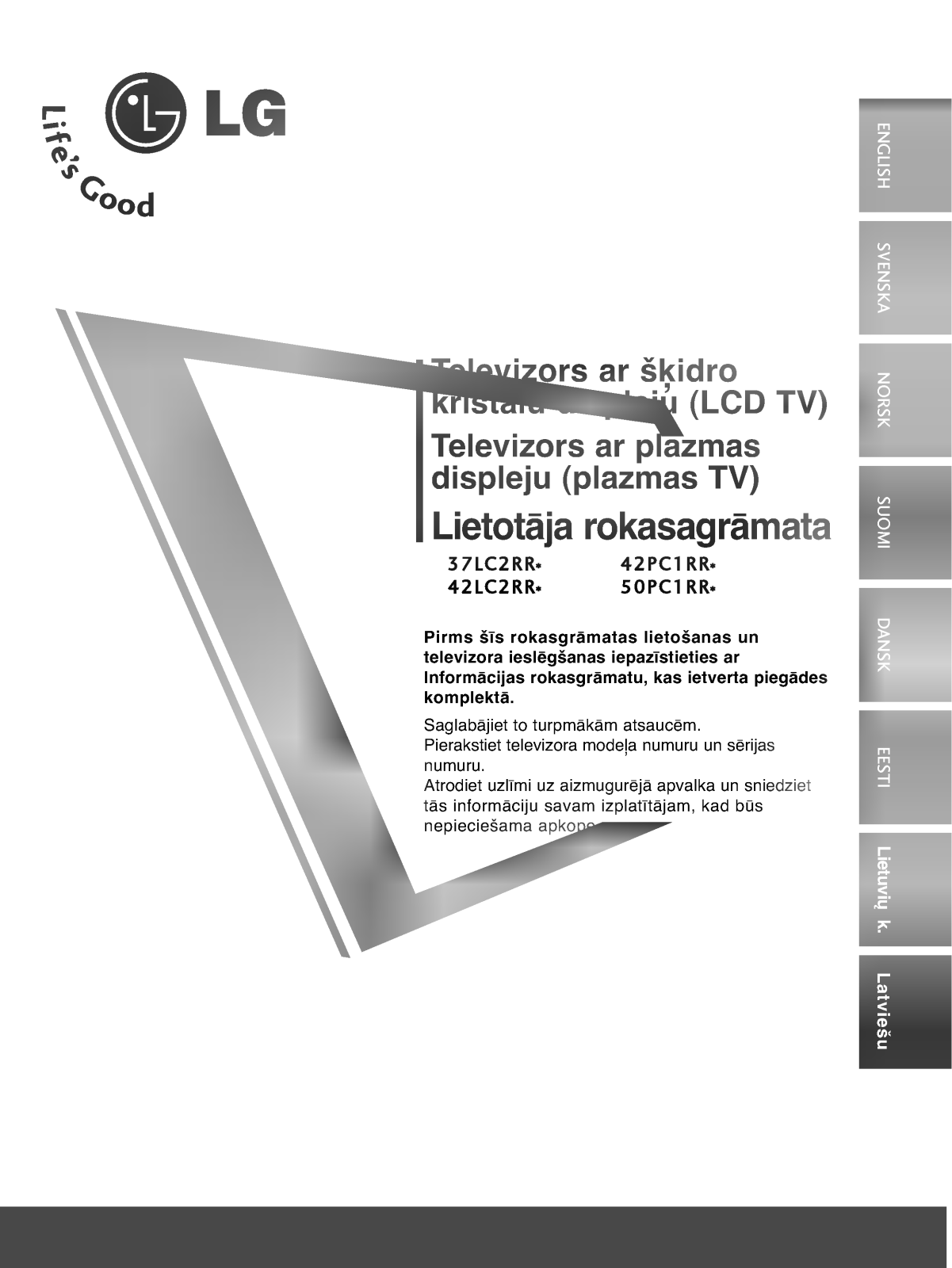 LG 42LC2RR User guide