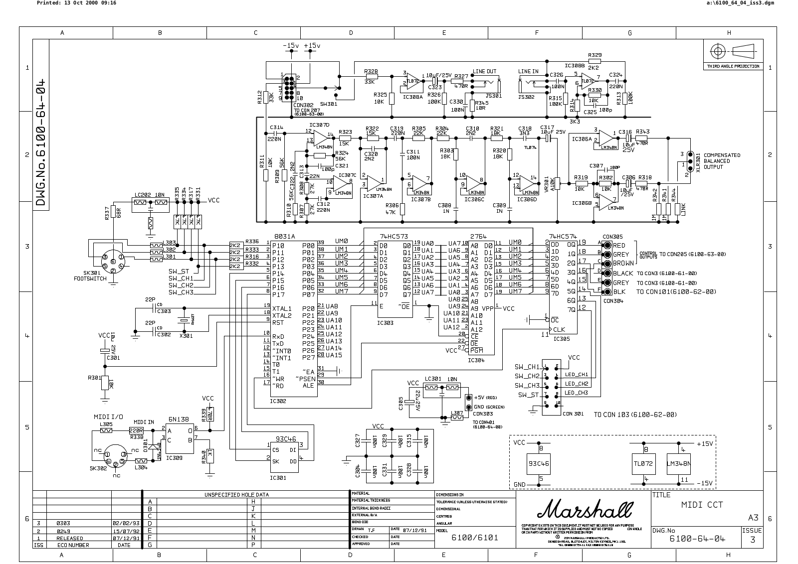 Marshall 6100 schematic