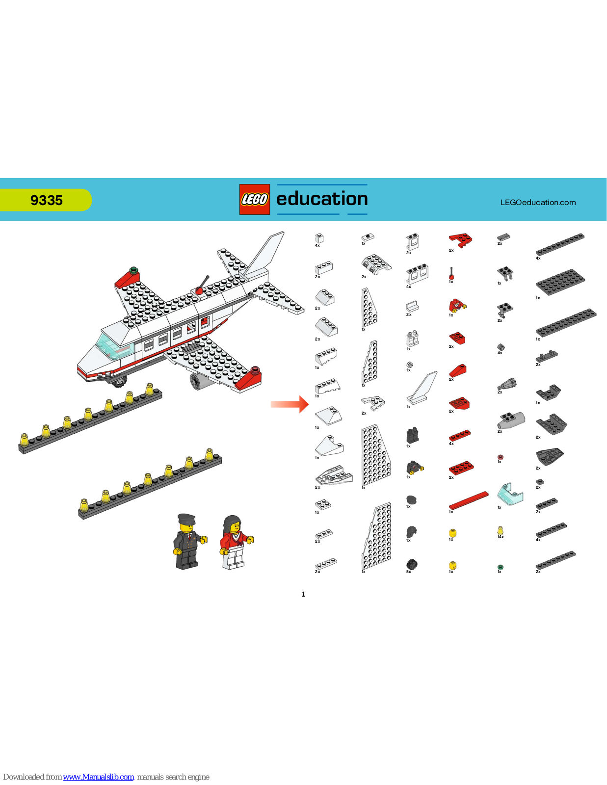 LEGO Education Passenger Plane 9335, Education GarbageTruck 9333, 9335 Building Instructions