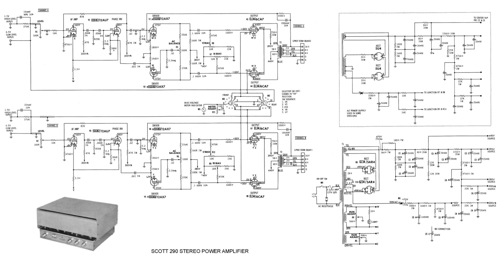 H.H. Scott 290 Schematic