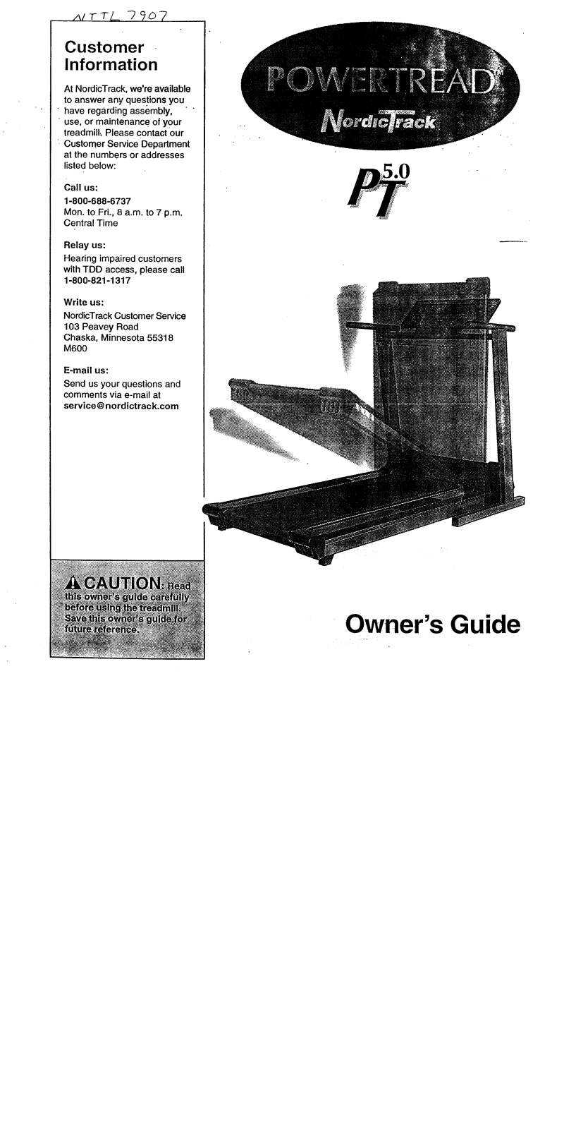 NordicTrack NTTL79070 Owner's Manual