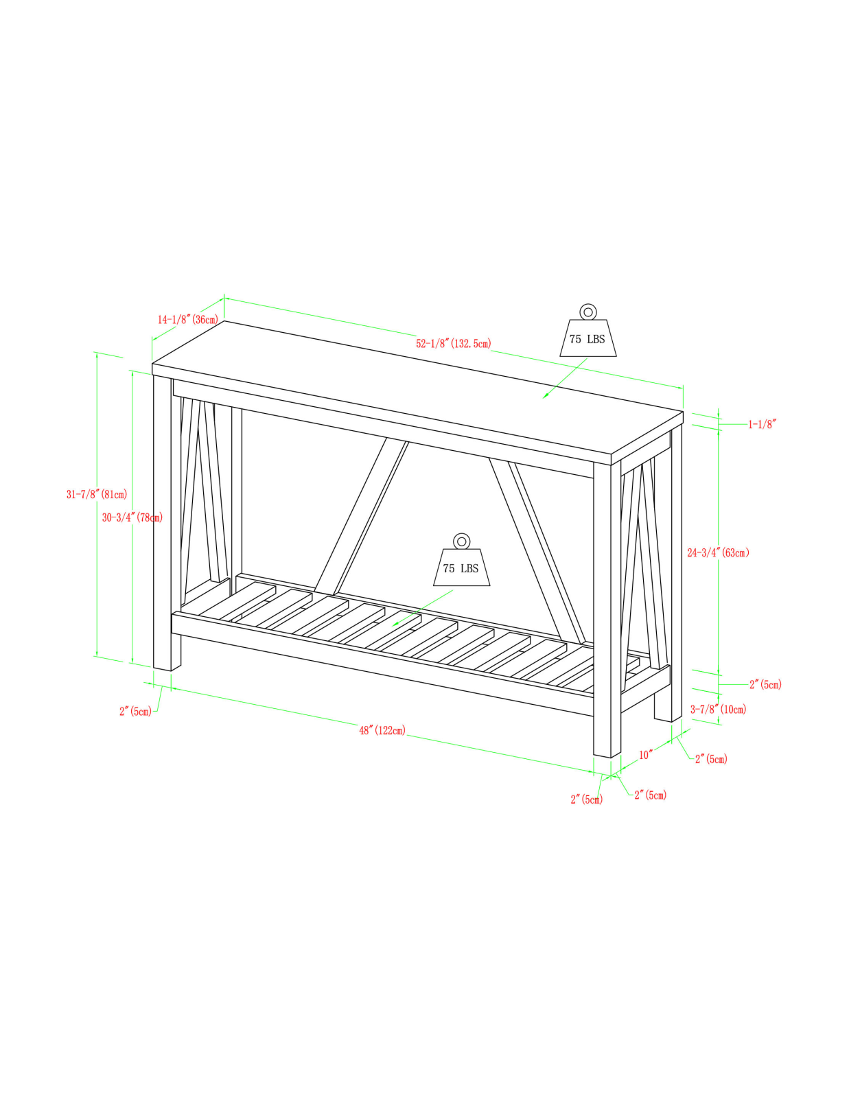 Red Barrel Studio W005404882 Dimensions - ManualMachine.com