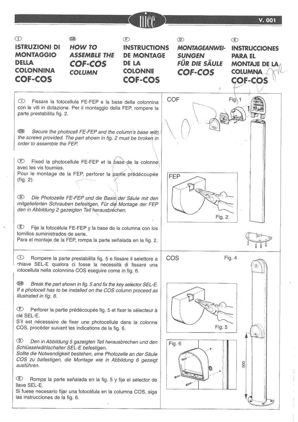 Nice Automation COB User Manual