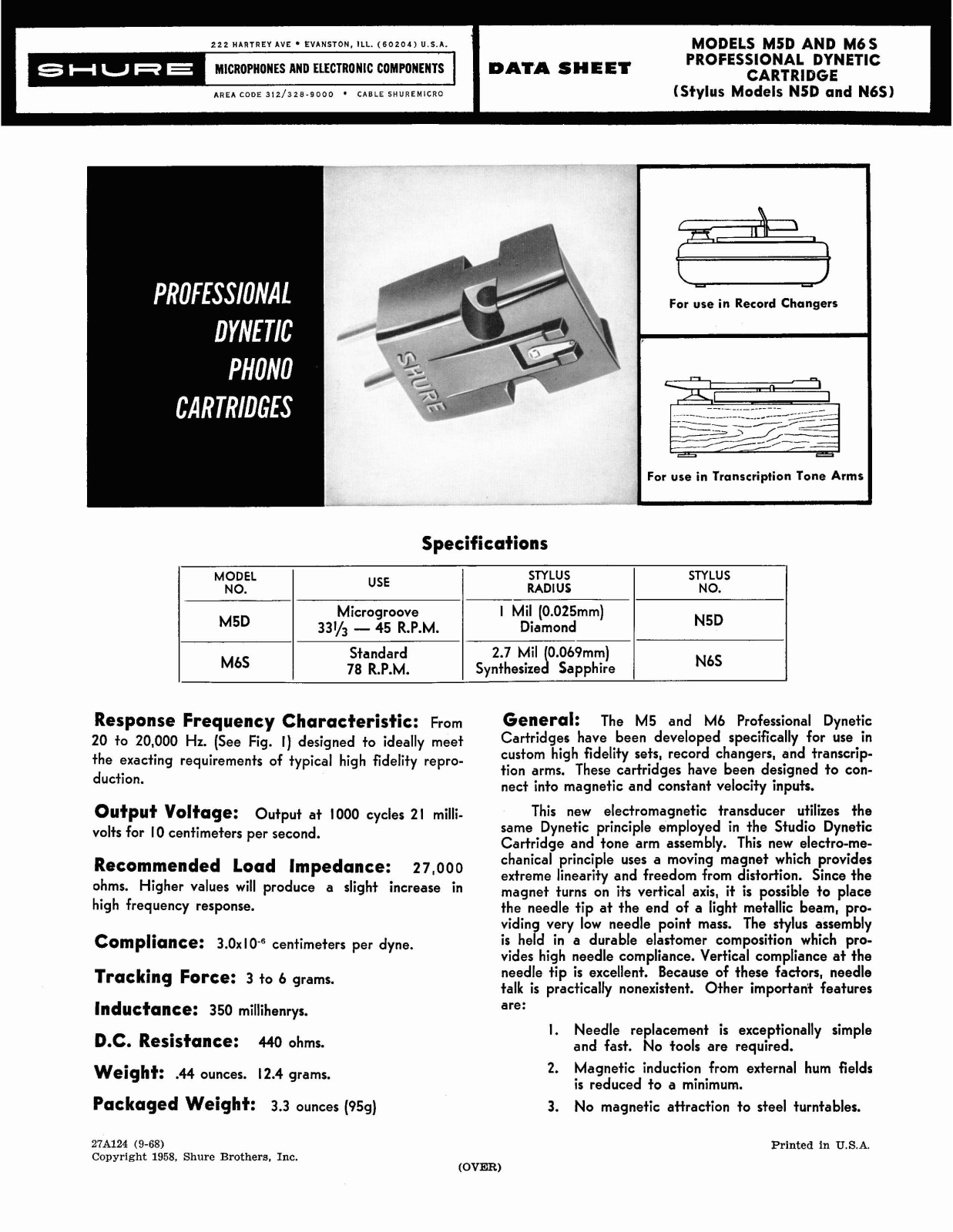 Shure M5D User Guide - ManualMachine.com