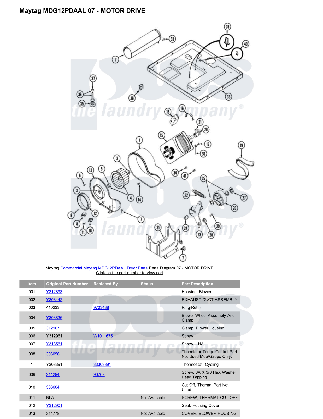 Maytag MDG12PDAAL Parts Diagram