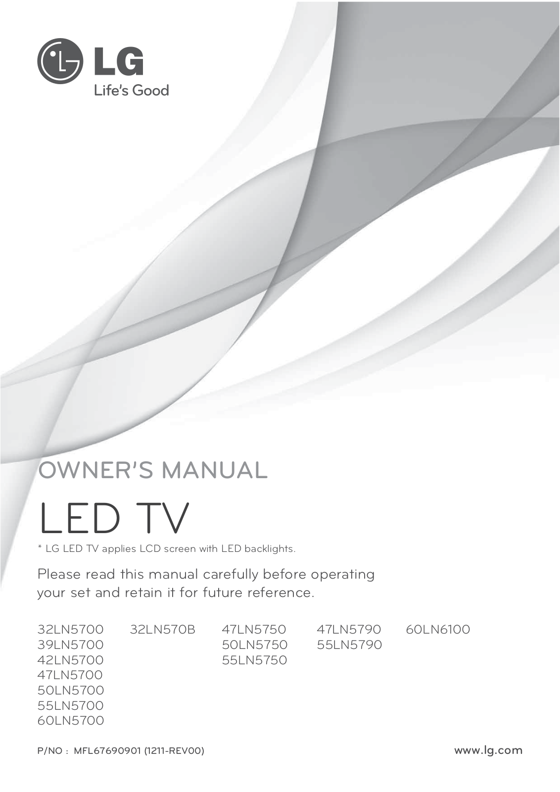 LG 47LN5700UH, 42LN5700UA, 39LN5700UH, 50LN5700UH, 55LN5700UA Users manual