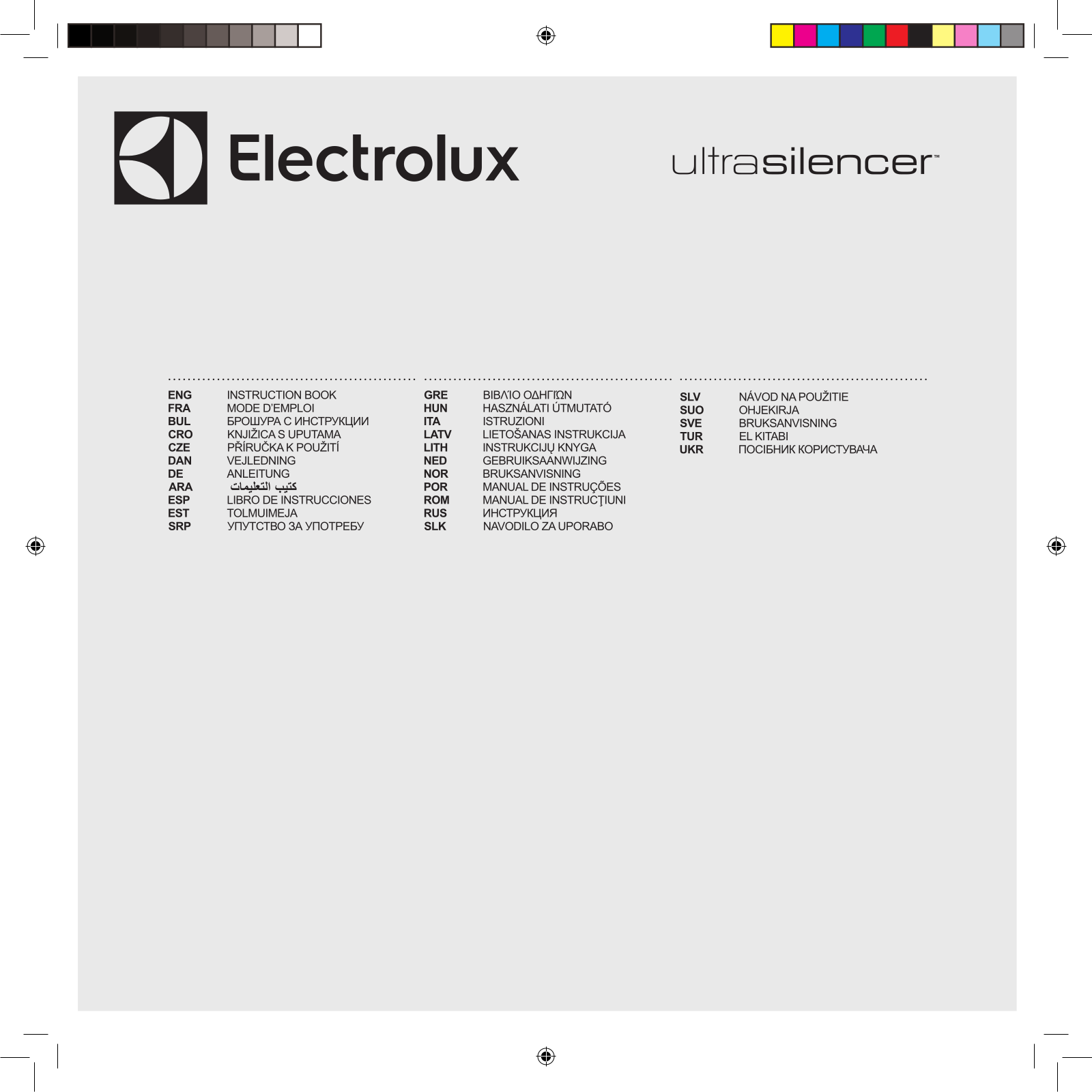 ELECTROLUX ZUSORIGTS User Manual