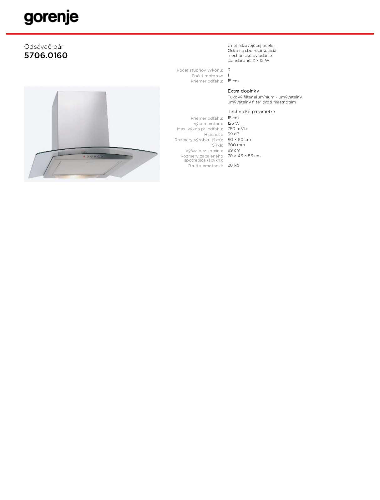 Gorenje 5706.0160 BROCHURE