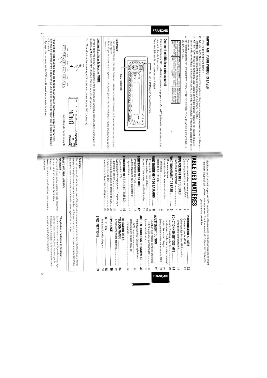 JVC KD-G401 User Manual