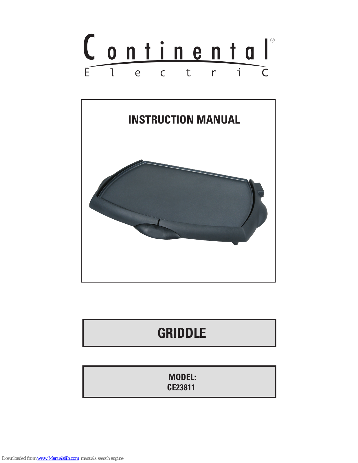 Continental Electric CE23811 Instruction Manual