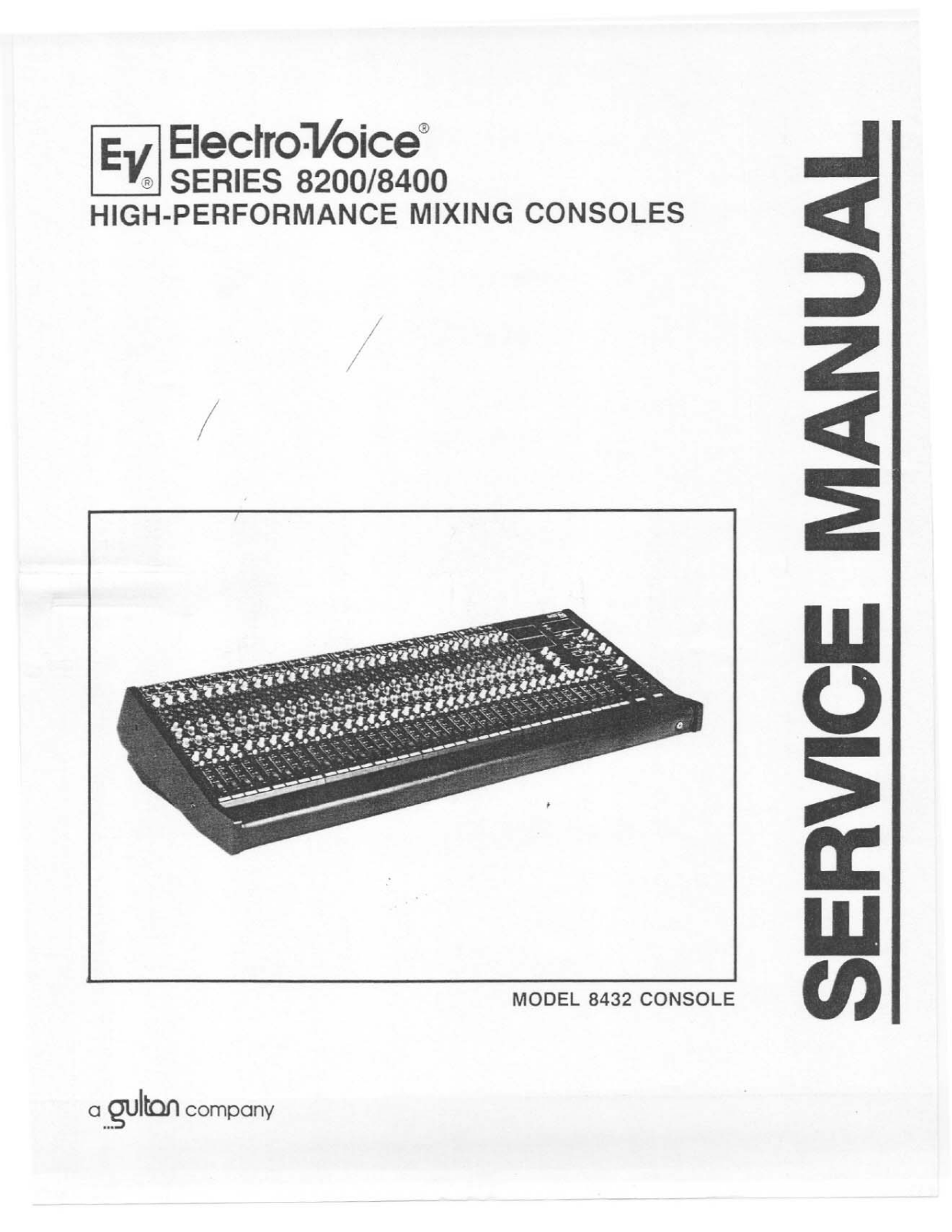 Electro-voice 8400, 8200 DATASHEET