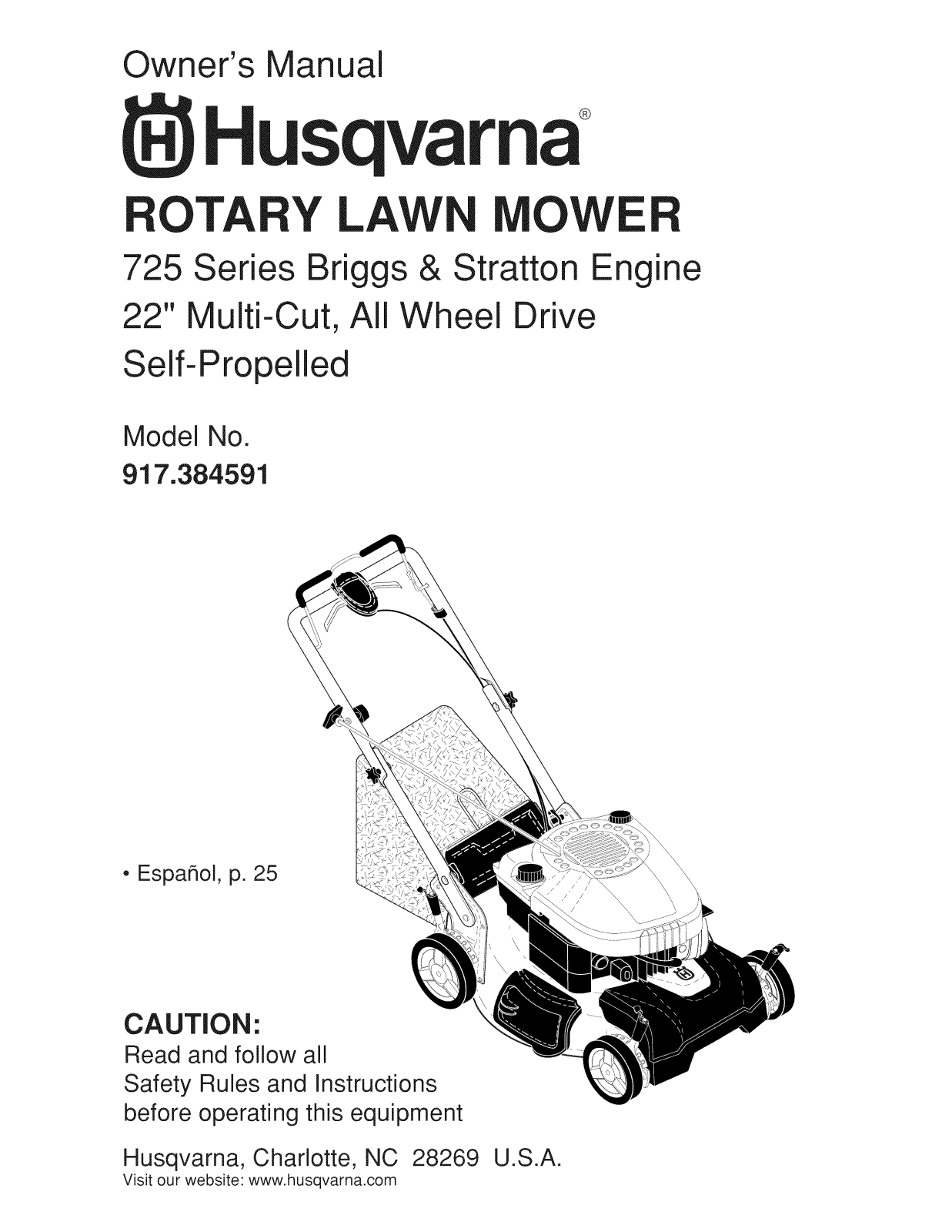 Husqvarna 917384591 Owner’s Manual