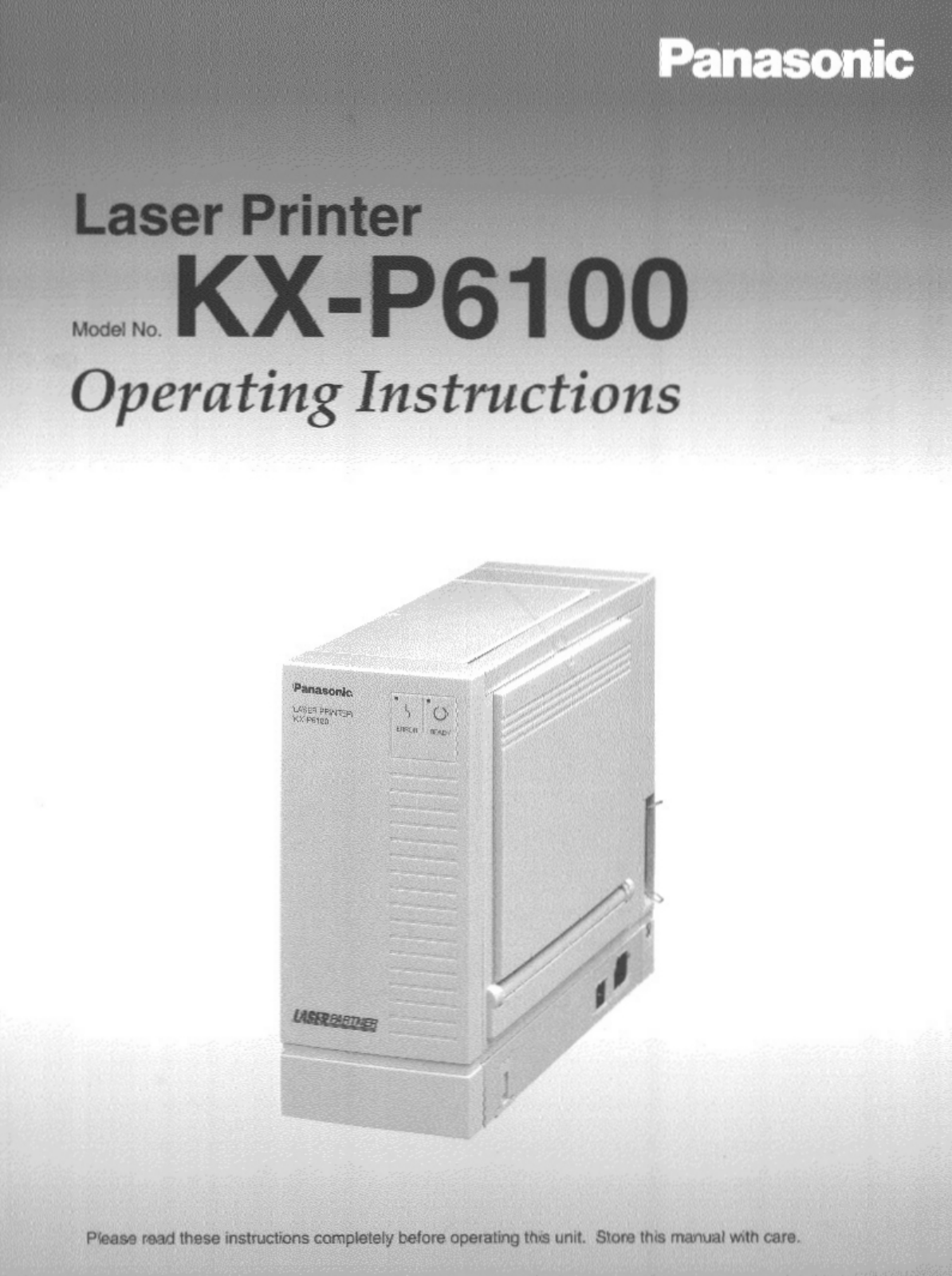 Panasonic KX-P6100 User Manual