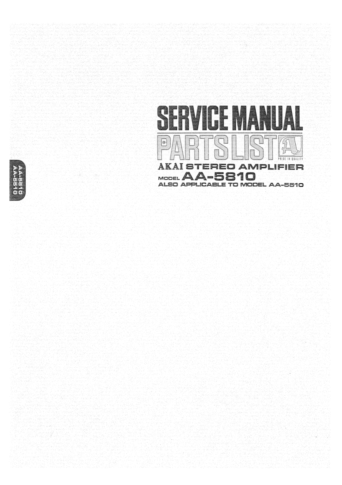 Akai AA-5510 Service Manual