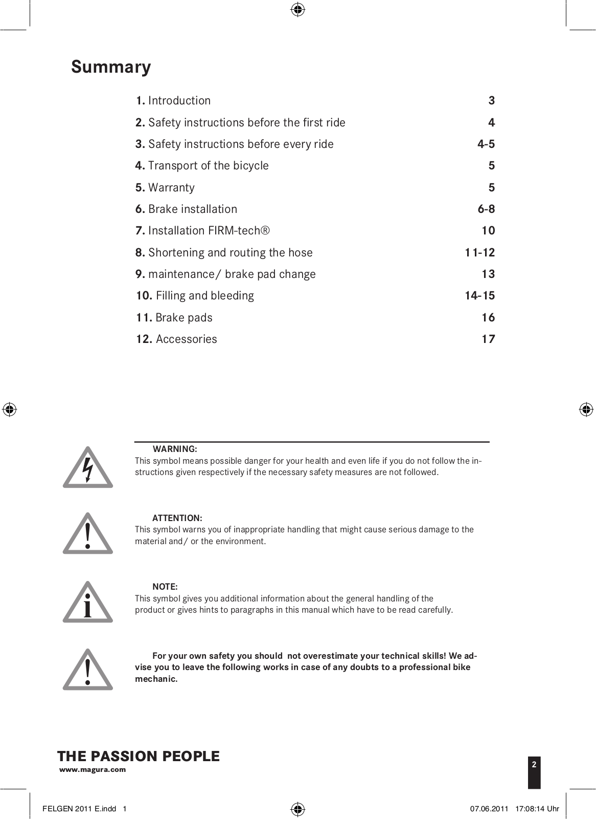 MAGURA HS33 User Manual