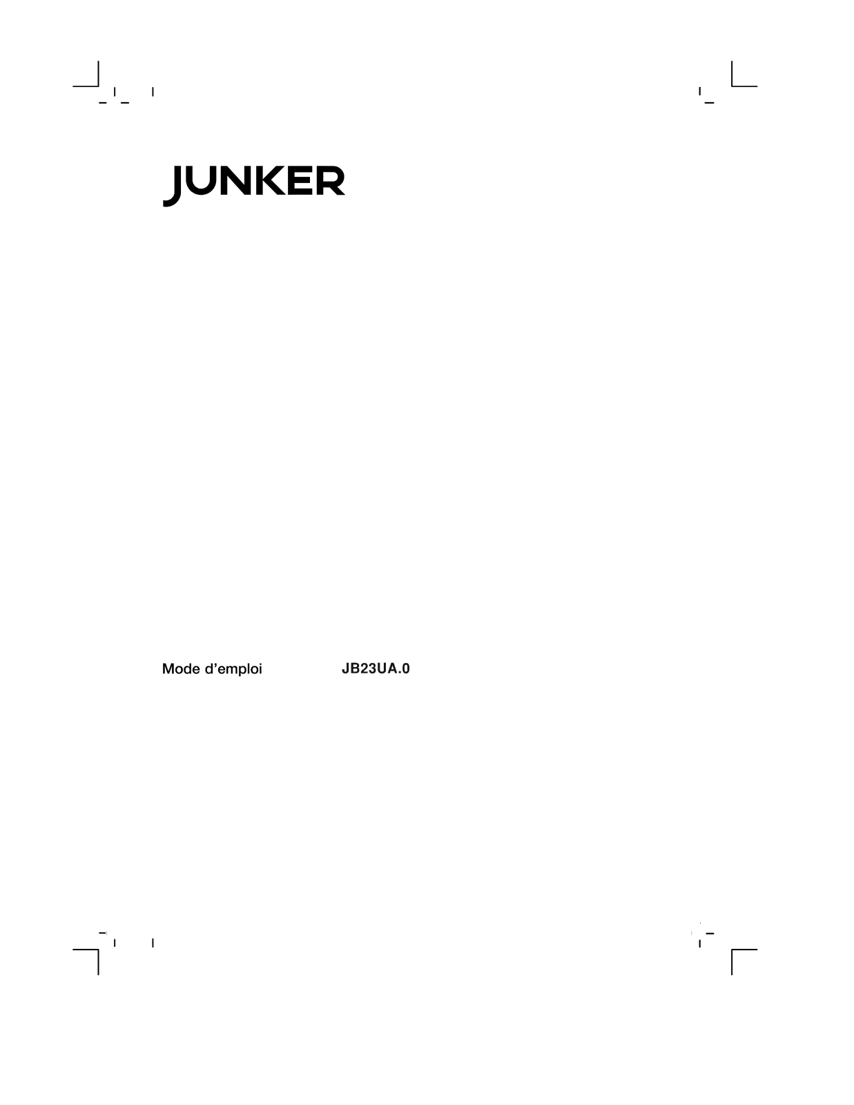 SIEMENS JB23UA50 User Manual