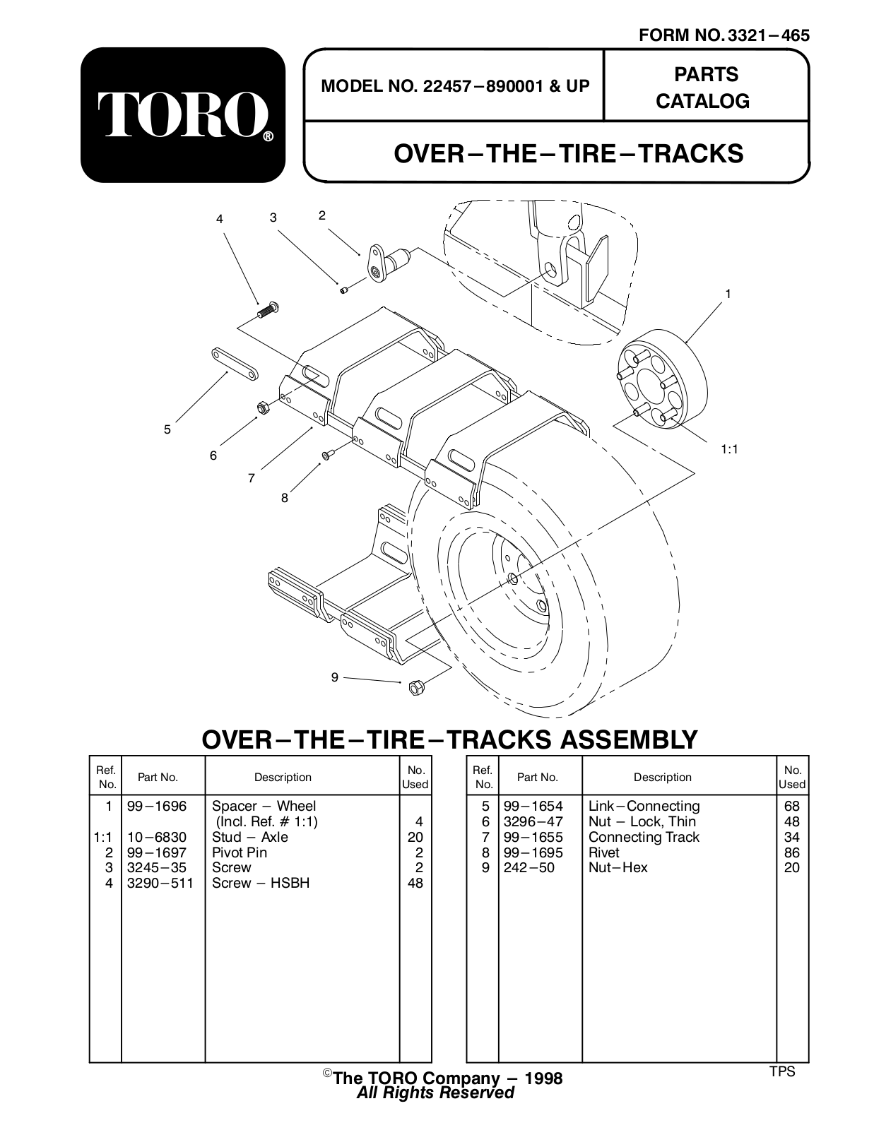 Toro 22457 Parts Catalogue