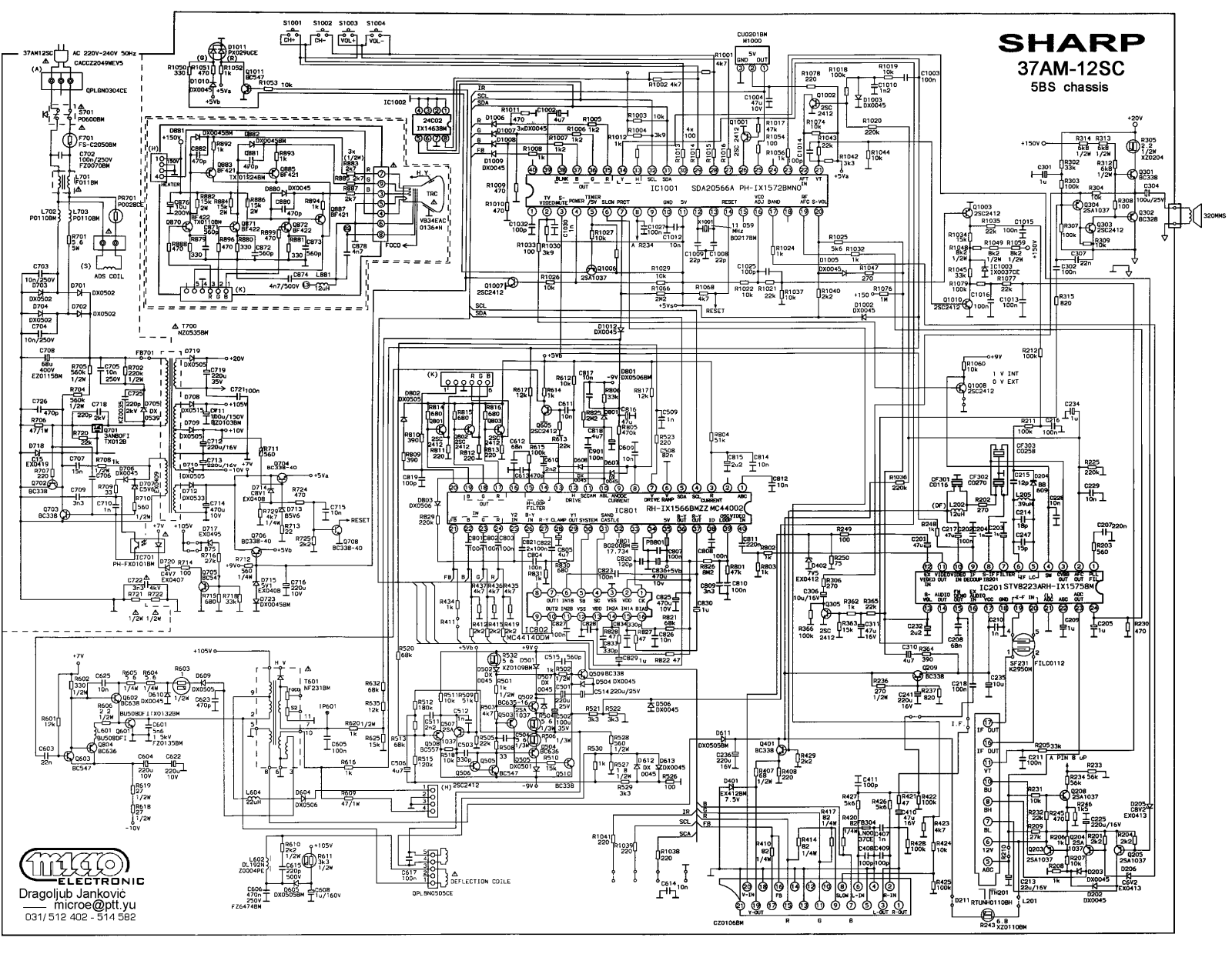 SHARP 37AM-12SC Service Manual