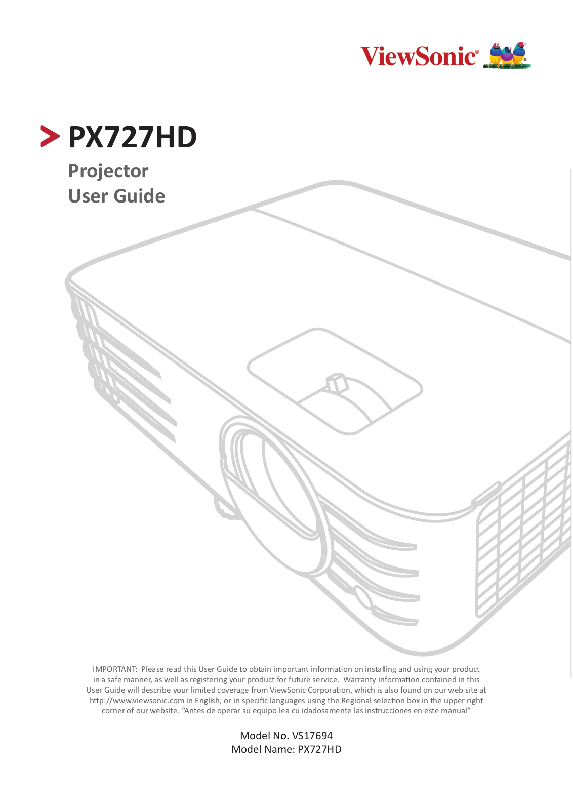 ViewSonic PX727HD User Manual