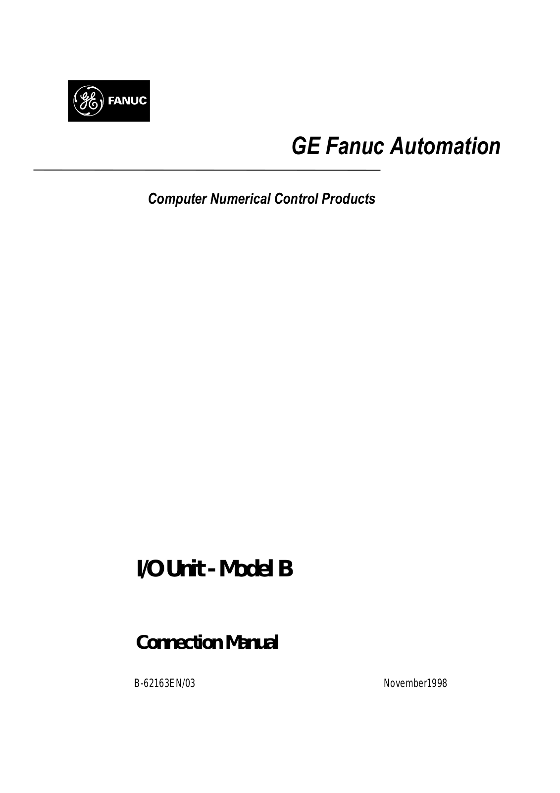 fanuc IO - B Connection Manual