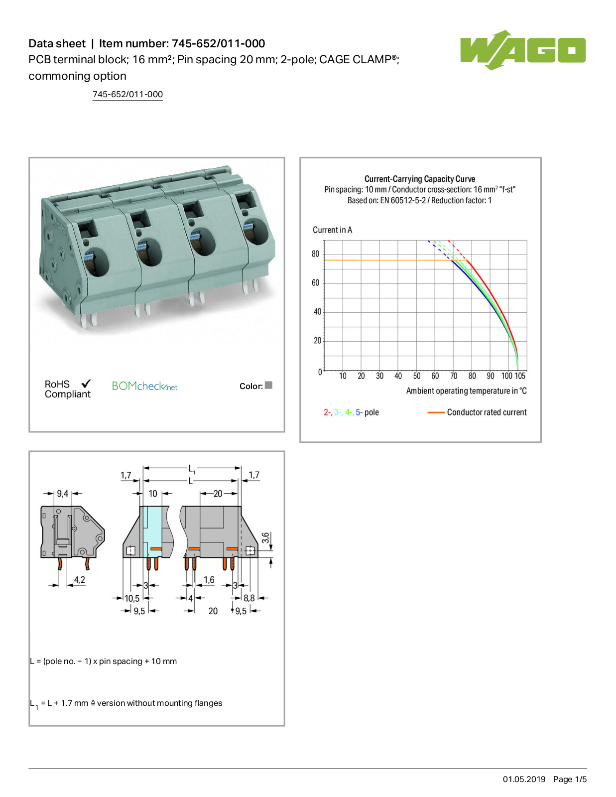 Wago 745-652/011-000 Data Sheet