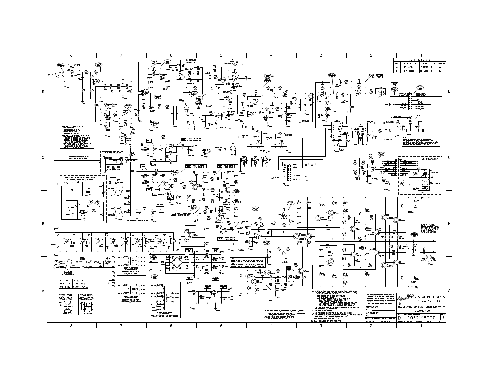 Fender Deluxe-900 Schematic