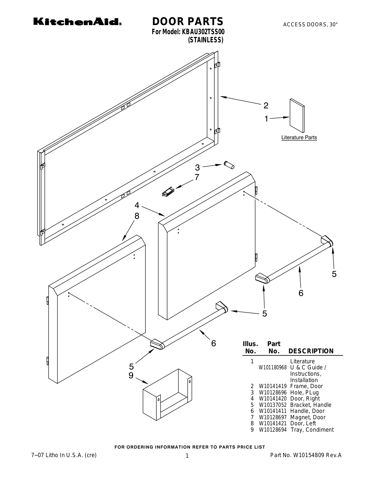 KitchenAid KBAU302TSS00 User Manual