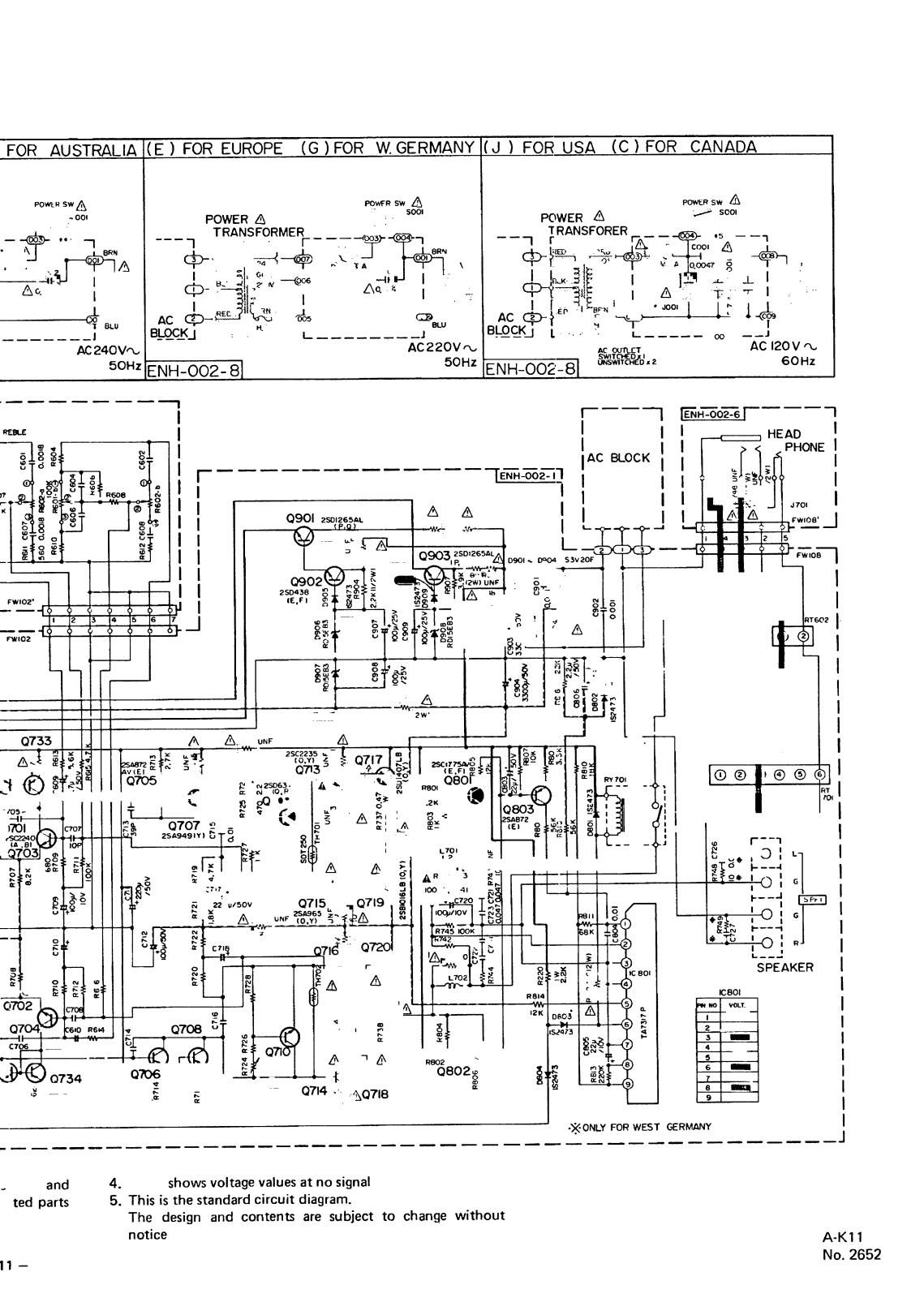 JVC AK-11 Schematic