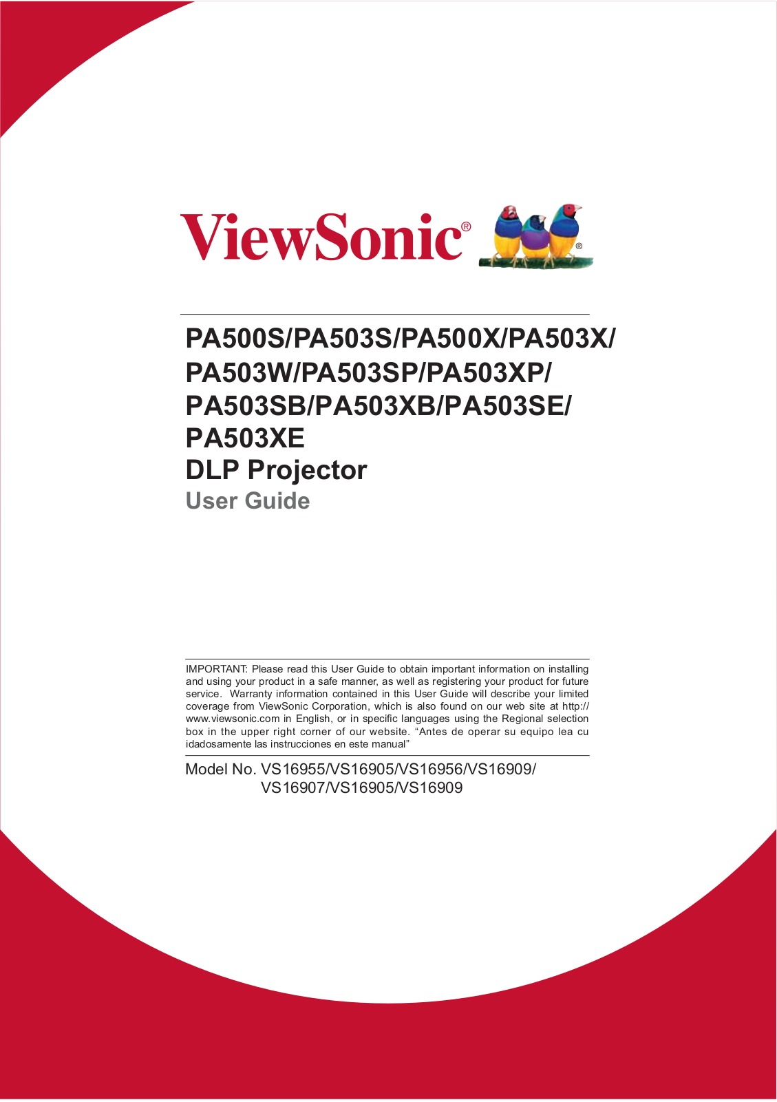 Viewsonic PA503S User Manual