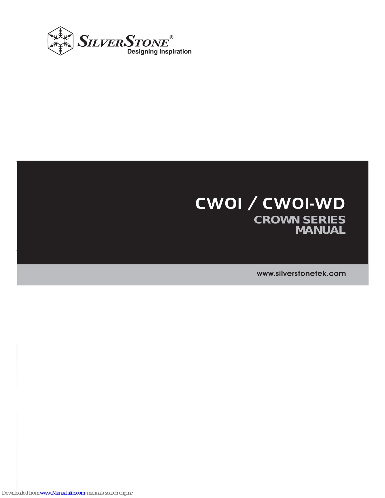 SilverStone CW01, CW01-WD User Manual