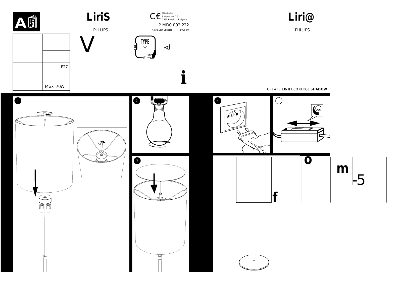 Philips Lirio Lampadaire User Manual