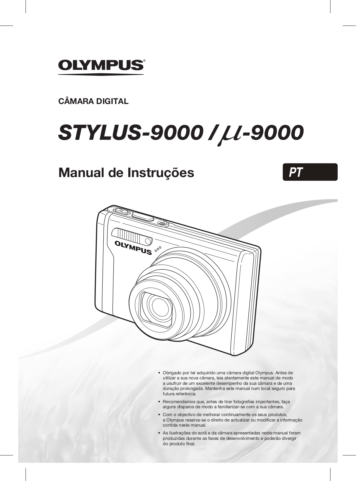 Olympus 226705 - Stylus 9000 Digital Camera, Stylus 9000, mju 9000 Manual De Instruções