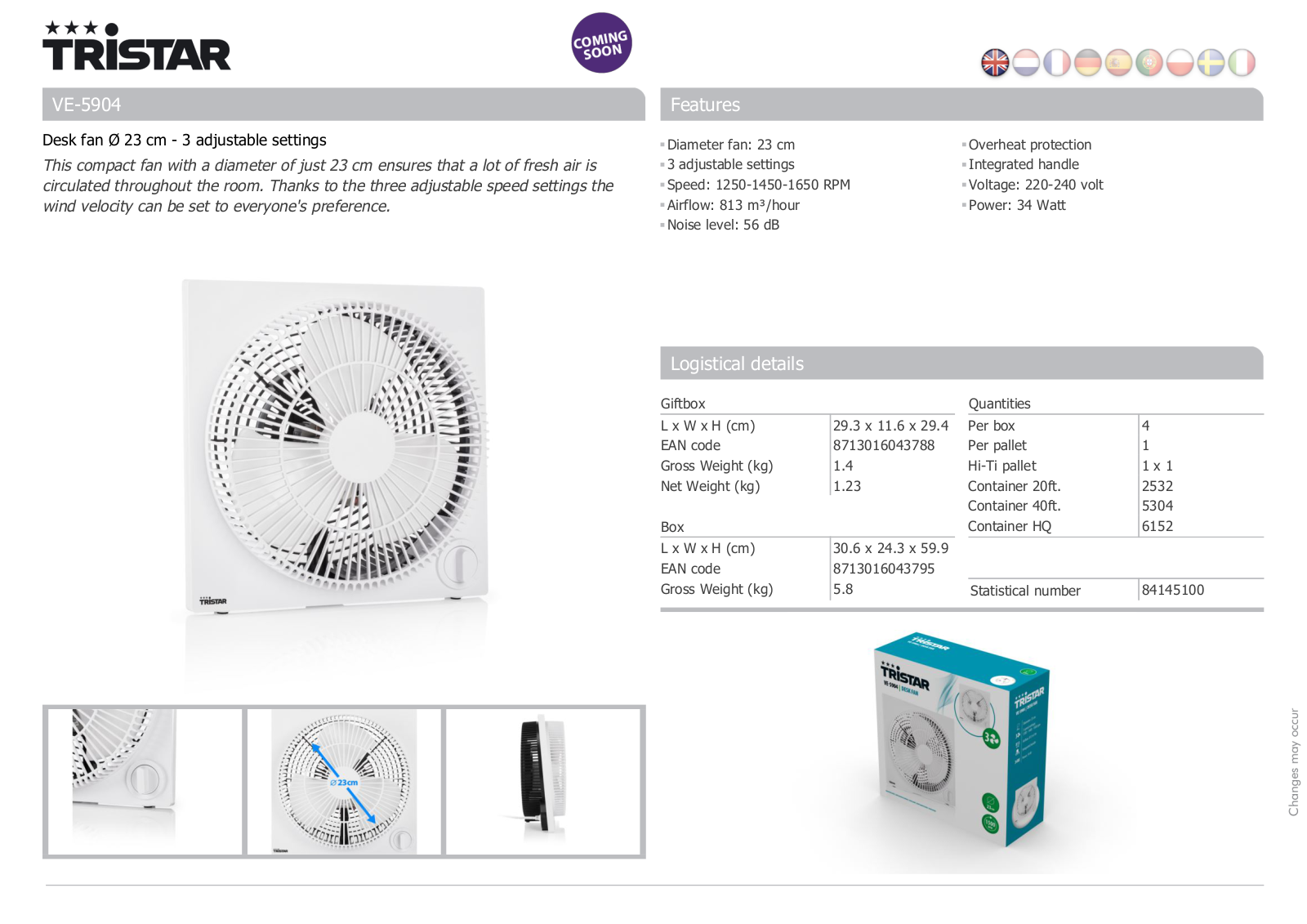 Tristar VE-5904 User Manual