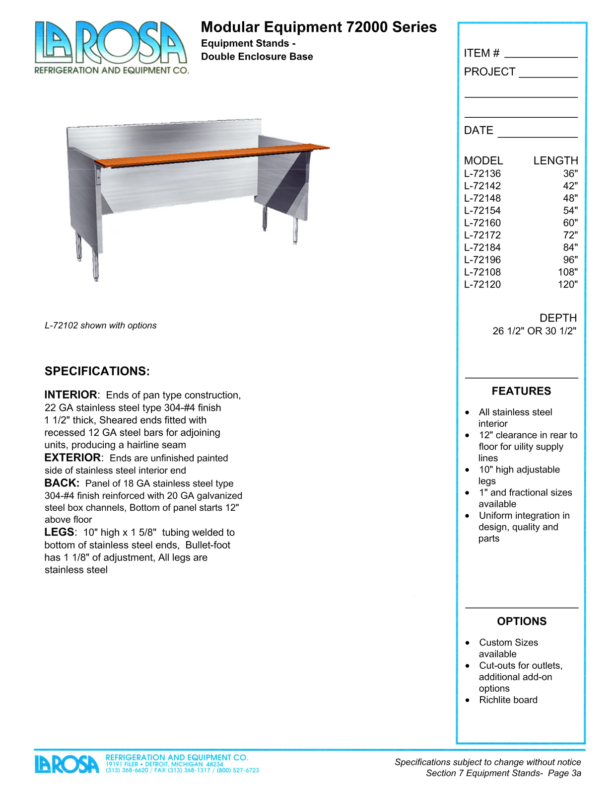 Larosa L-72108 User Manual