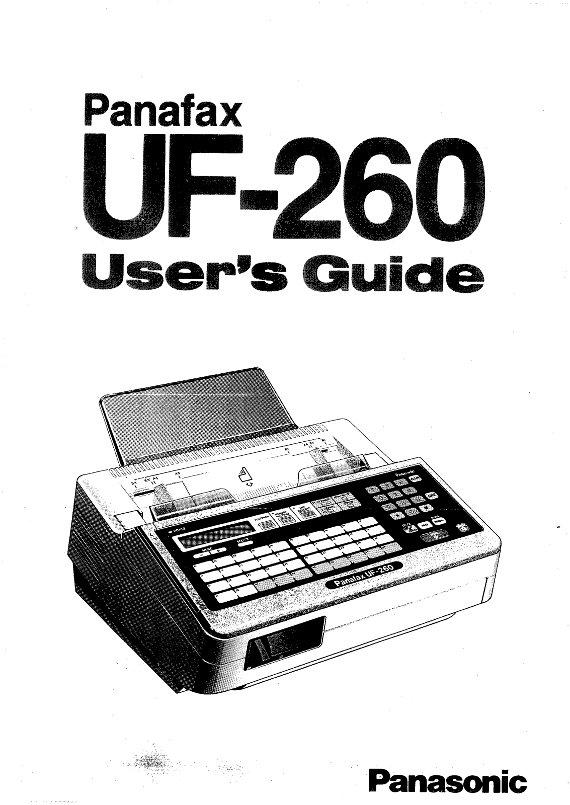 Panasonic UF-260 User Manual