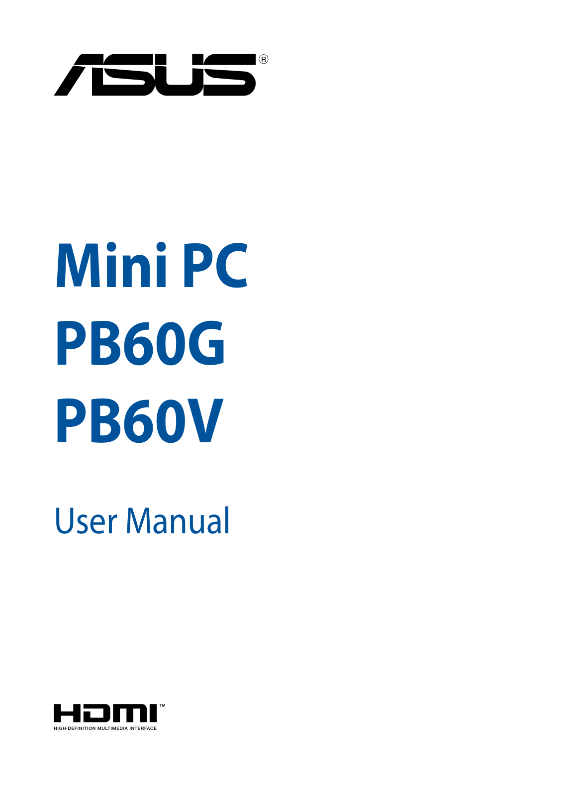 Asus PB60G-B7025ZD-OSS User Manual