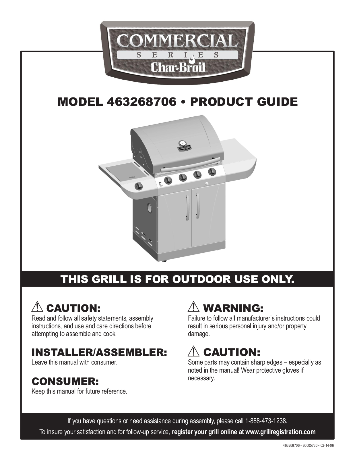 Charbroil 463268706 Owner's Manual