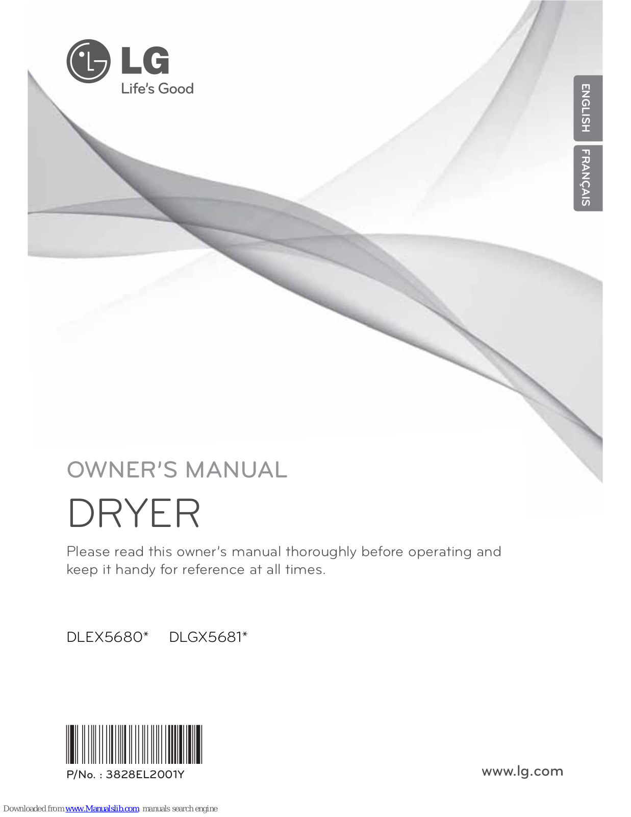 LG DLEX5680 Series, DLGX5681 Series Owner's Manual