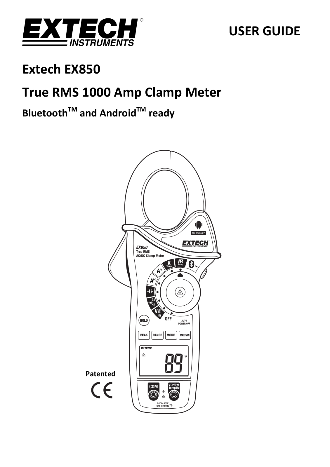 Extech EX850 Operating Manual