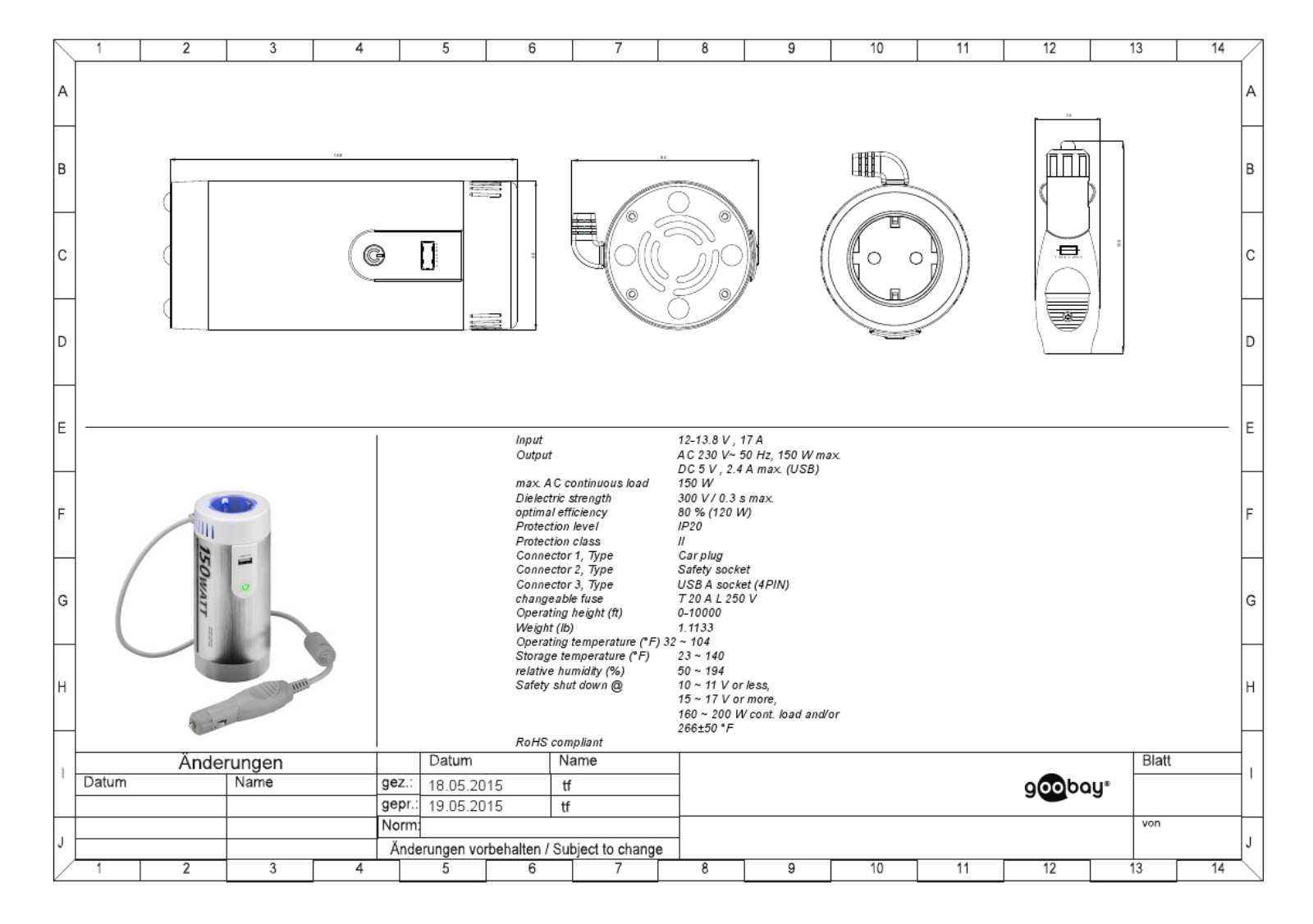 Goobay IPW-IF150W2 Datasheet - ManualMachine.com